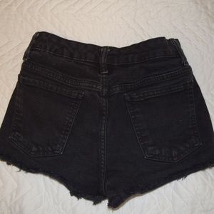 high rise black shorts